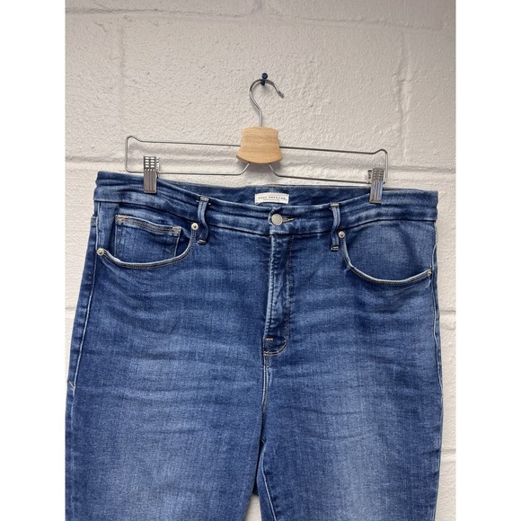 Good American Jeans Good Legs High Rise Skinny sz 15 / 33 Indigo Blue 30" inseam - Picture 3 of 11